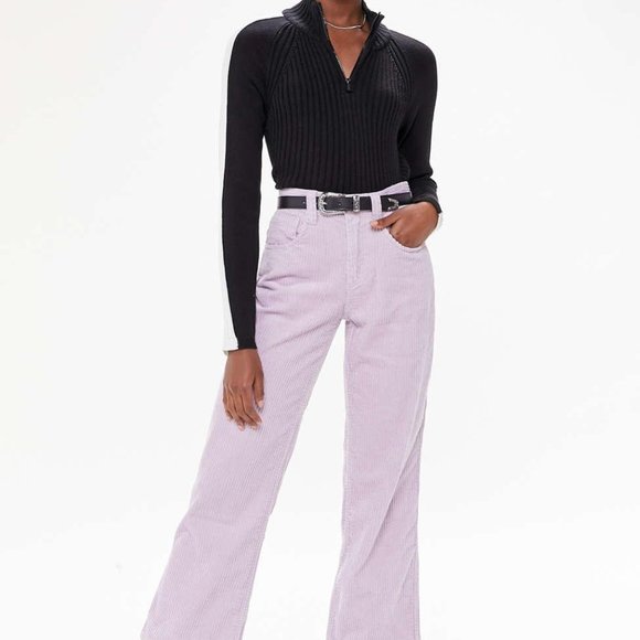 Lilac BDG Corduroy Flare Leg Pants - Picture 1 of 7
